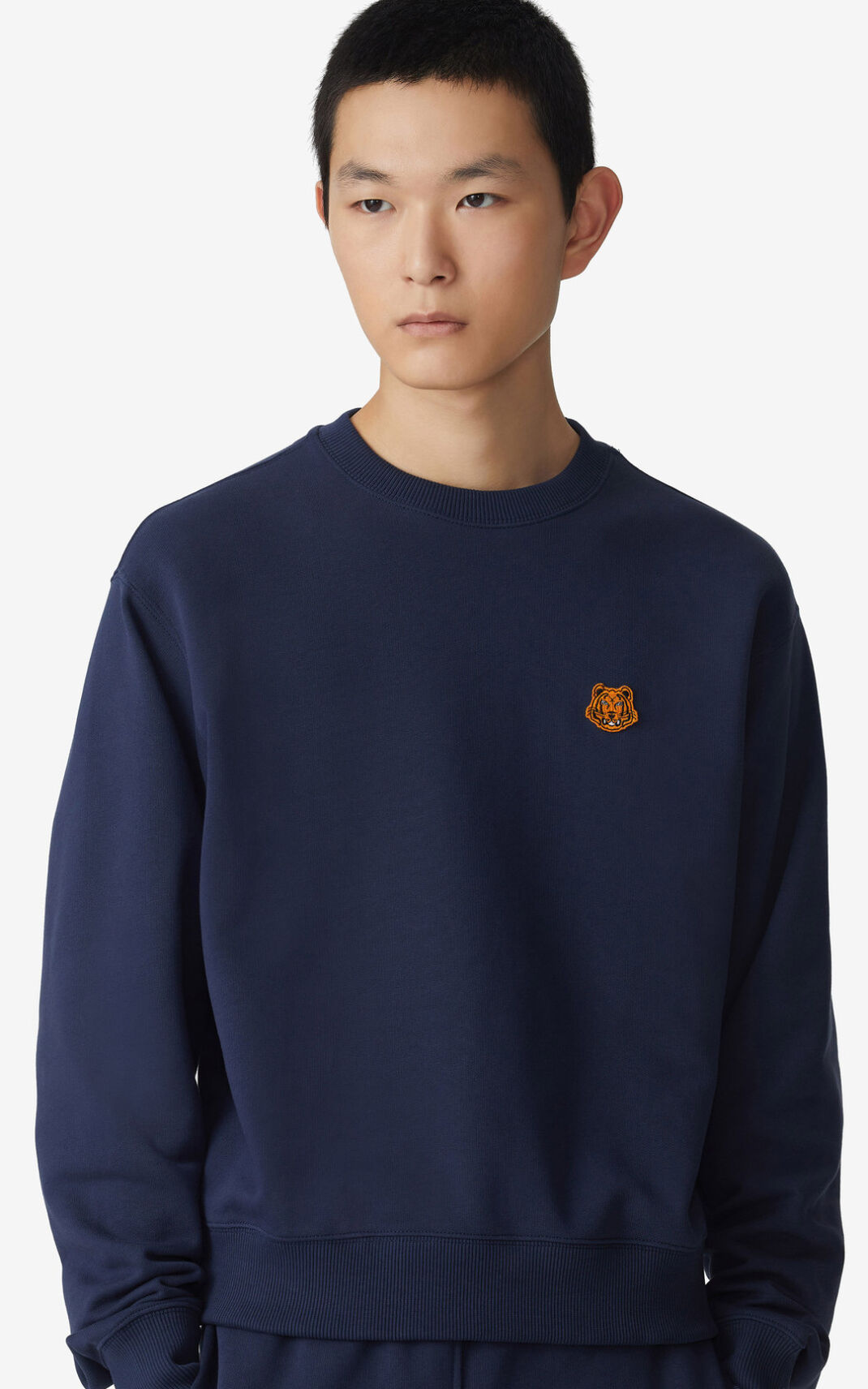 Sudadera Kenzo Tiger Crest Hombre Azul Marino Azules - SKU.5515974